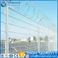Y shaped post airport fence with pvc coated and hot dipped galvanized